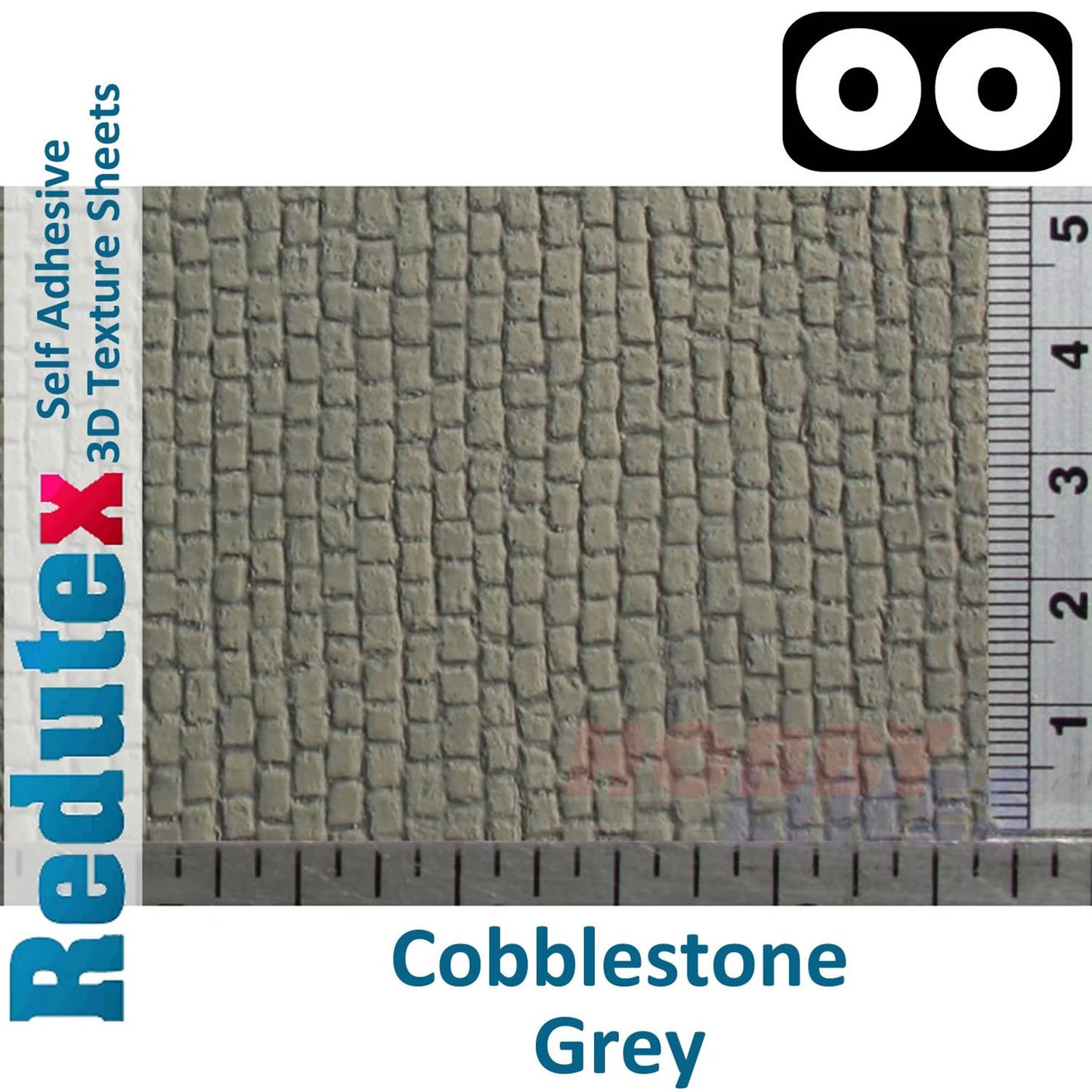 Cobblestone Grey OO 1:76 Self Adhesive 3D Textured Sheet