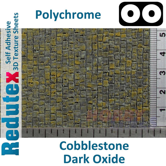 Cobblestone Polychrome Dark Oxide OO 3D Textured Sheet