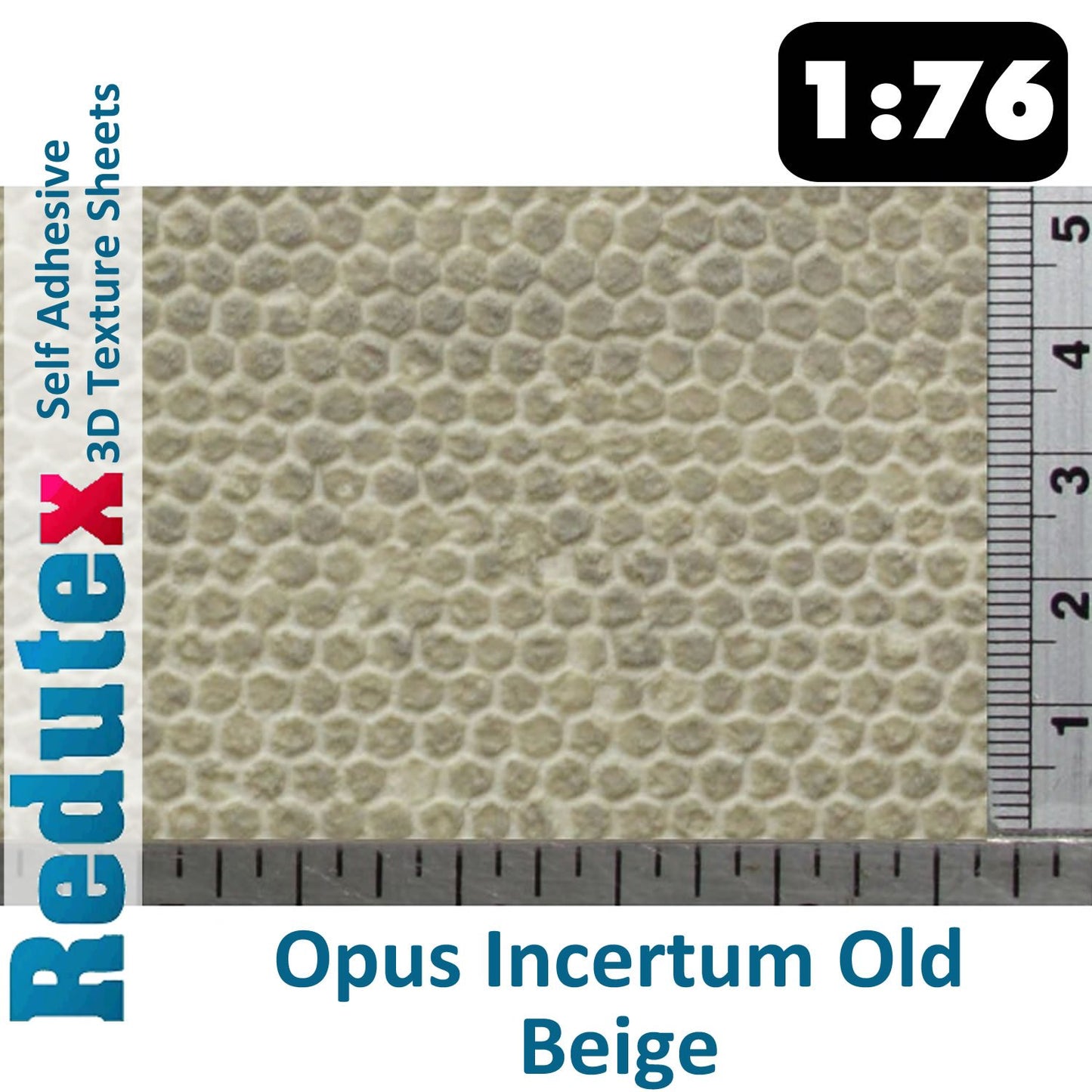 OPUS INCERTUM OLD Beige STANDARD 1:76 OO 3D Self Adhesive Texture Sheet