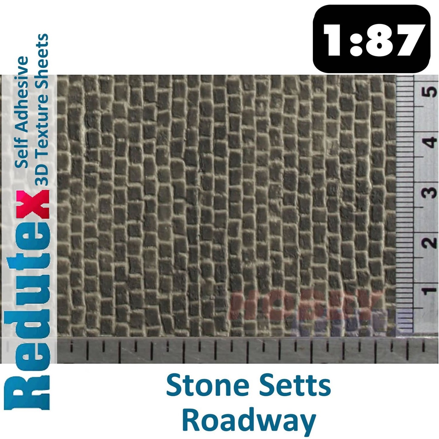 Stone Setts Roadway Grey HO/OO Self Adhesive 3D Textured Sheet