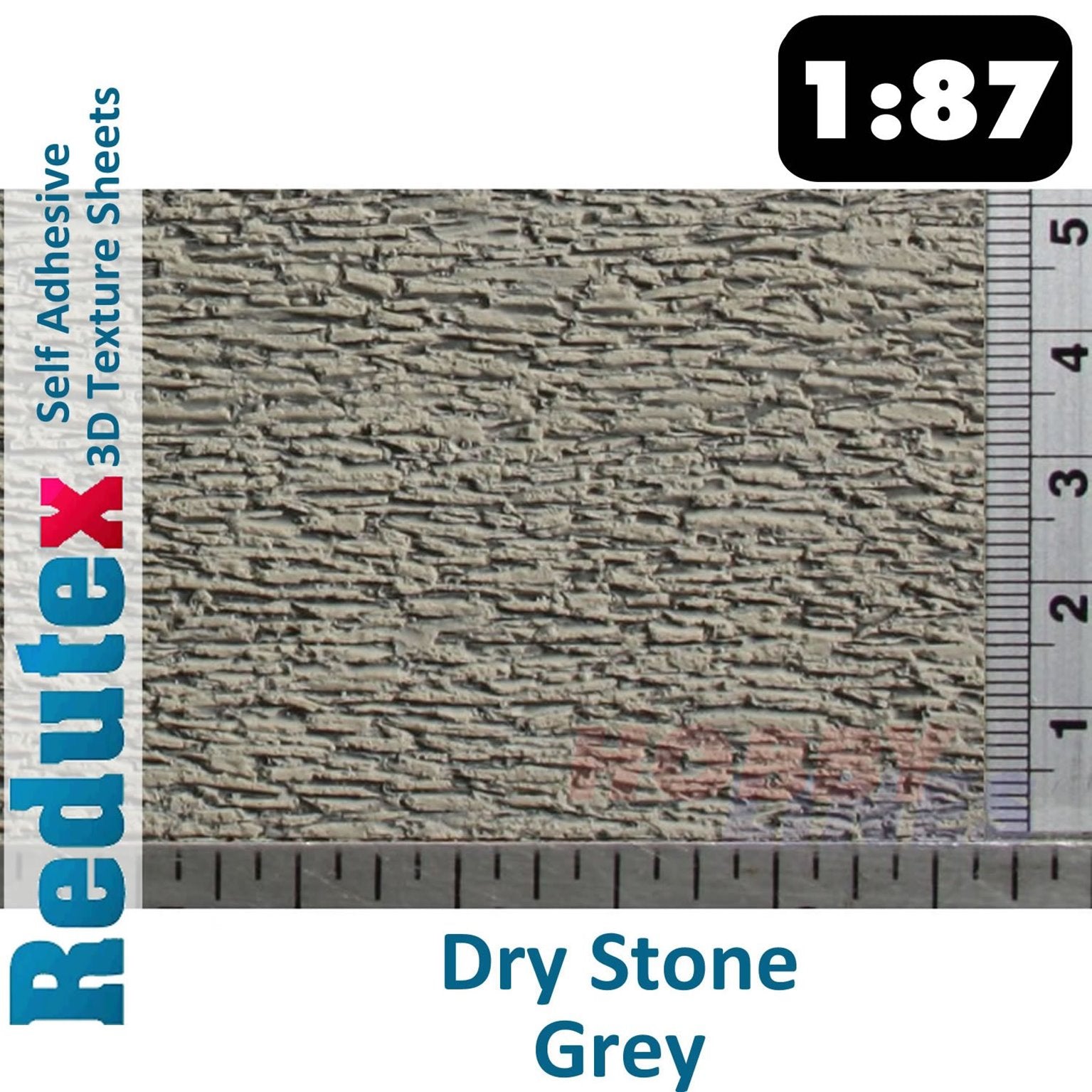 Dry Stone Grey OO/HO Self Adhesive 3D Textured Sheet