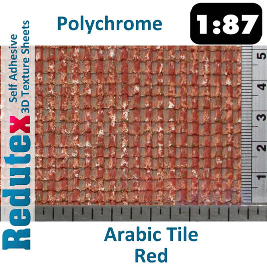 Arabic Tile Polychrome Terracotta OO Self Adhesive 3D Textured Sheet