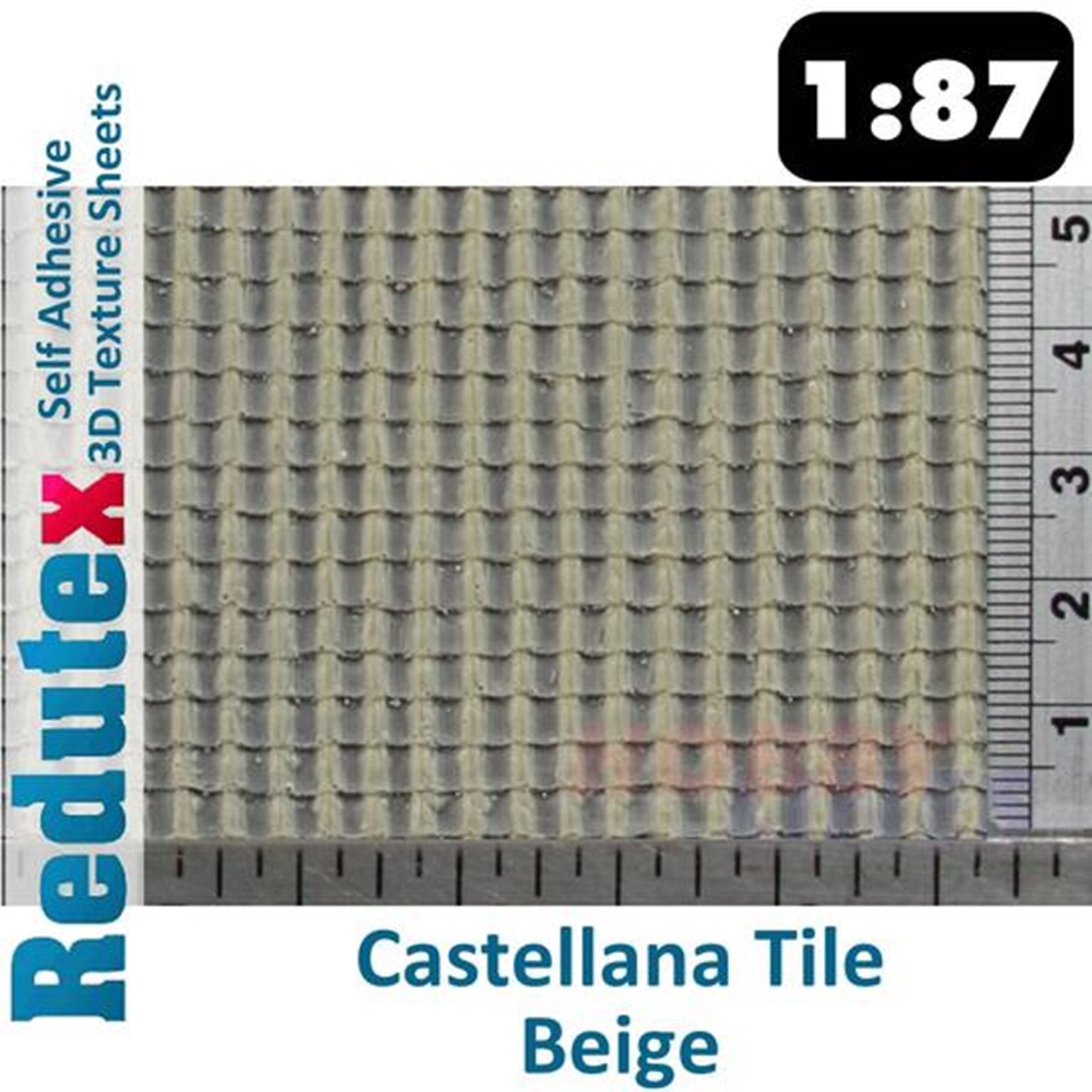 Castellana  TILE Beige HO/OO Self Adhesive 3D Textured Sheet