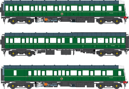 Class 117 BR Green (Speed Whiskers) 3 Car DMU