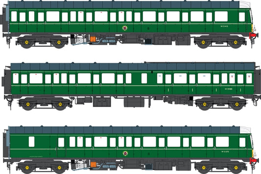 Class 117 BR Green (Small Yellow Panel) 3 Car DMU