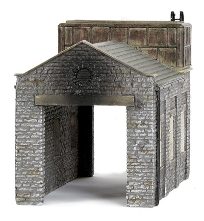 Stone Engine Shed with Tank