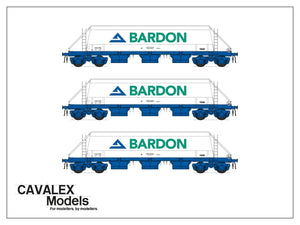 Bardon Aggregates (White and Blue) PHA/JGA Hopper Wagon (Triple)