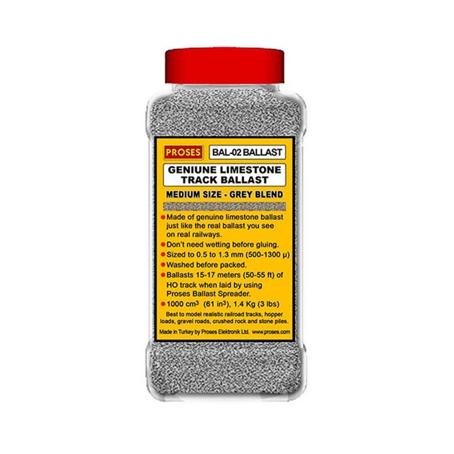 1.4 Kg (3 lbs) Authentic Limestone Ballast HO/OO (Grey Blend)