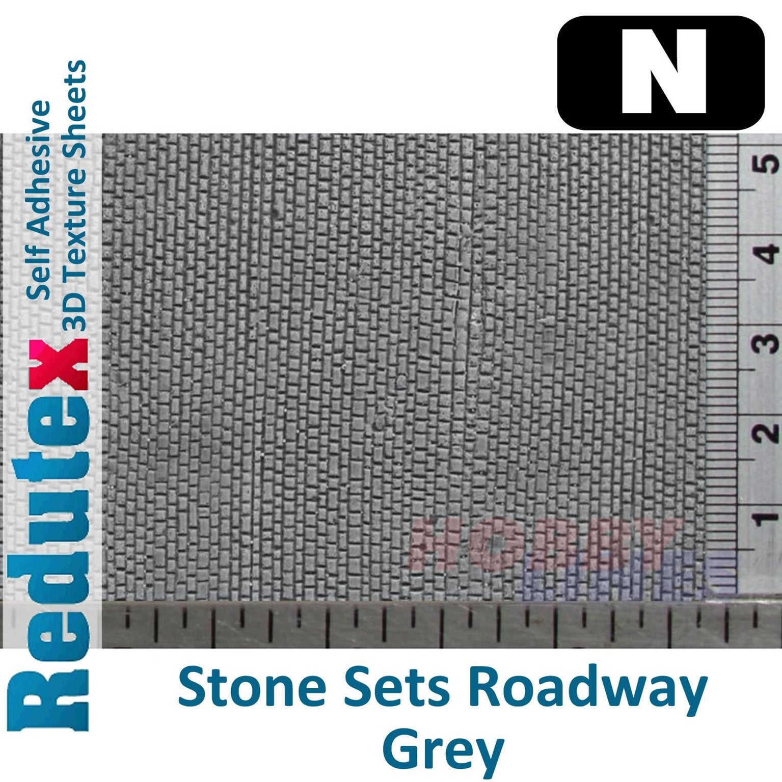 Stone Setts Roadway Grey  N Self Adhesive 3D Textured Sheet