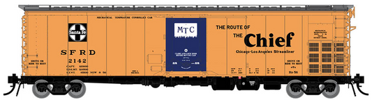 HO Santa Fe RR-56 Mechanical Reefer: Chief Slogan