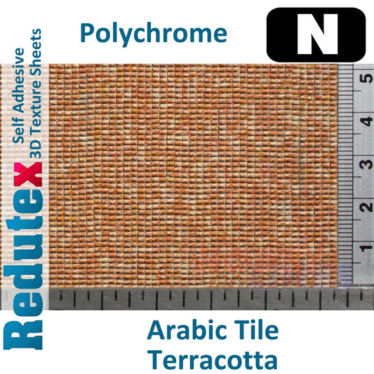 Arabic Tile Polychrome Terracotta N 3D Flexible Textured Sheet