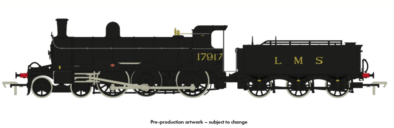 Highland Railways Jones Goods 4-6-0 Steam Locomotive No.17917, LMS unlined black (late) DCC Sound