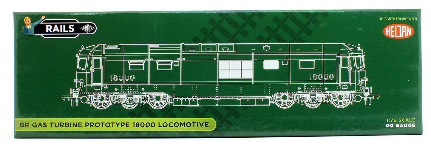 BR Gas Turbine 18000 Class Locomotive BR Green Late Crest Locomotive
