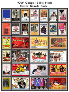 1960's Film Poster Boards Pack 1