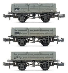 5 Plank 3-Wagon Pack BR Grey (Early) - Weathered
