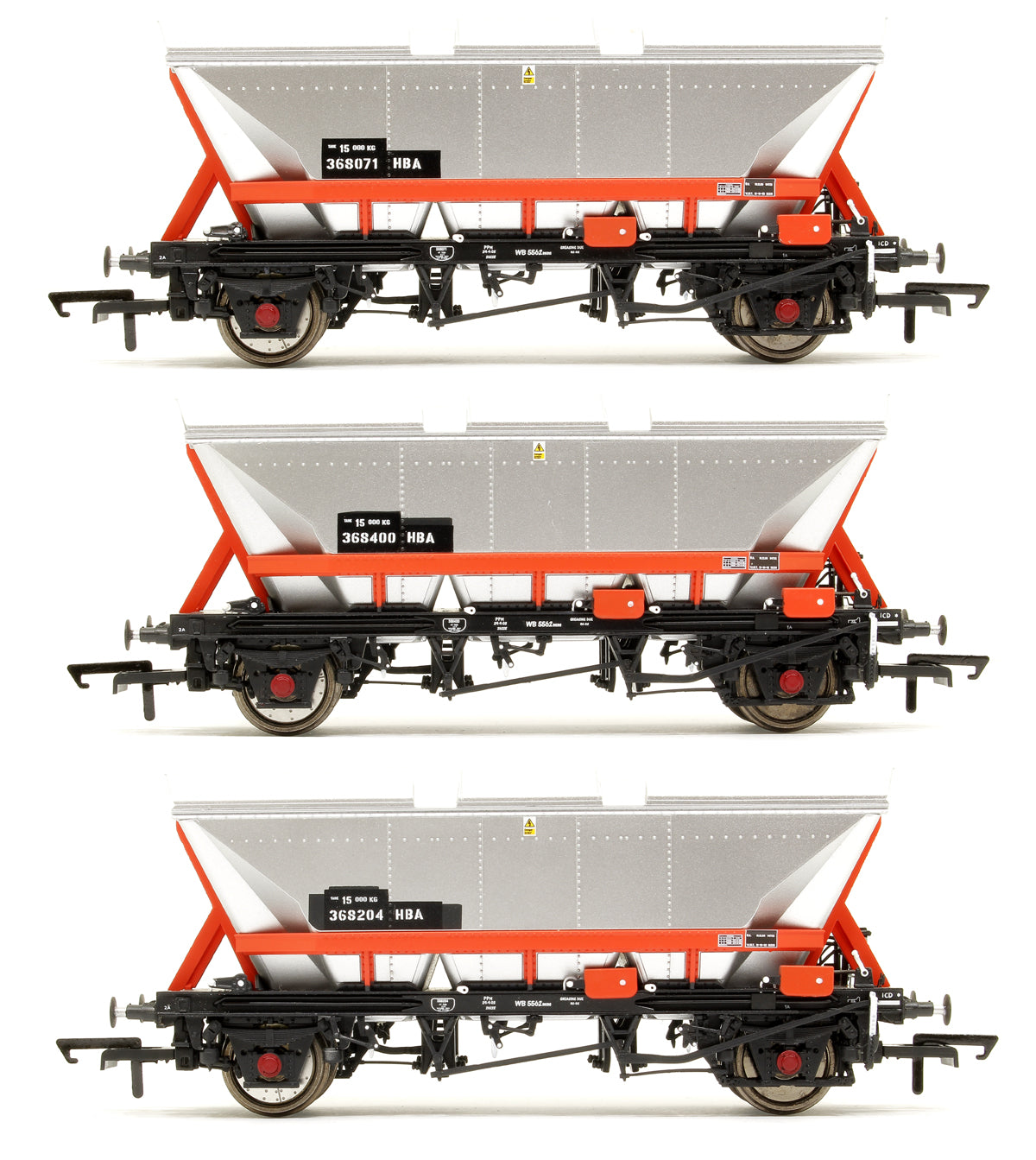 Pre-Owned ACC2590 Set of 3 HBA MGR Hopper Wagons - Railfreight Red - Pack 1