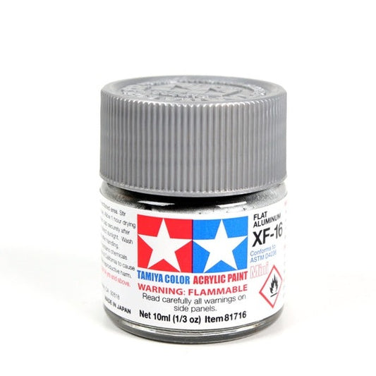 TAMIYA ACRYLIC MINI XF-16 FLAT ALUMINUM