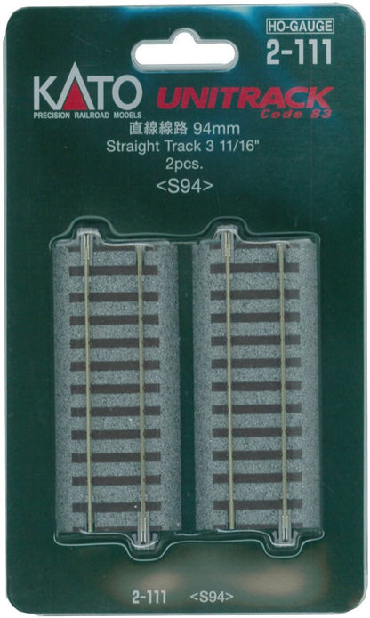 Kato 2-111  Ground Level 94mm Straight Track (2)