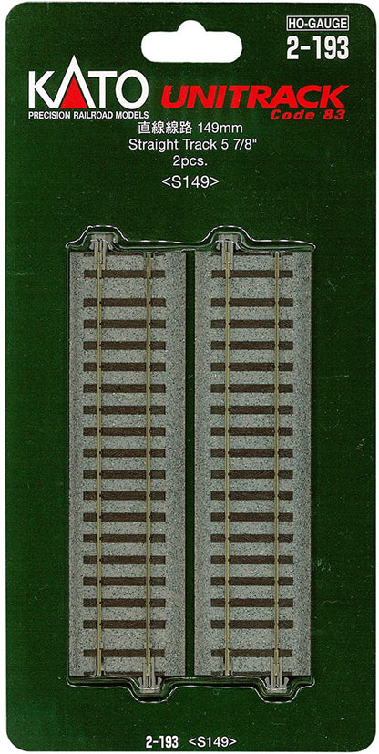 Kato 2-193  Ground Level 149mm Straight Track (2)