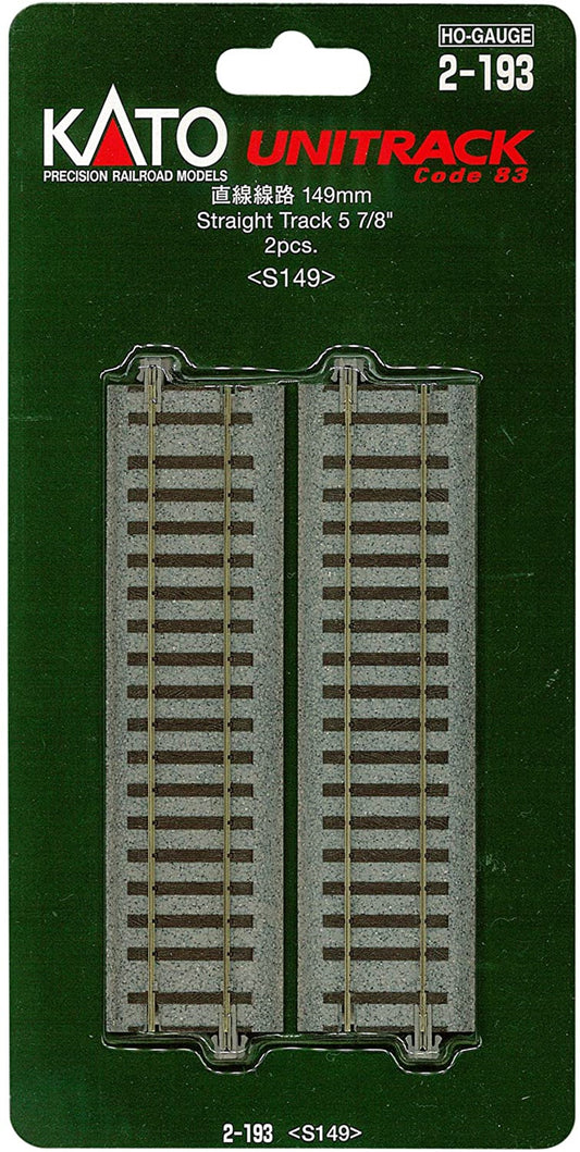 Kato 2-193  Ground Level 149mm Straight Track (2)