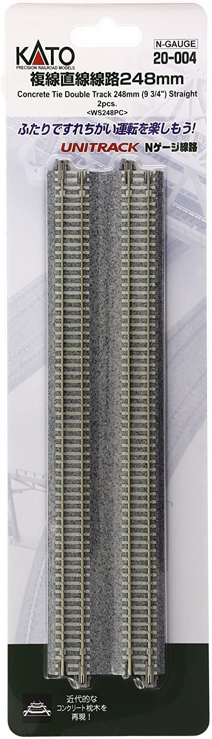 Kato 20-004 Concrete Sleeper Double 248mm Straight Track (2)