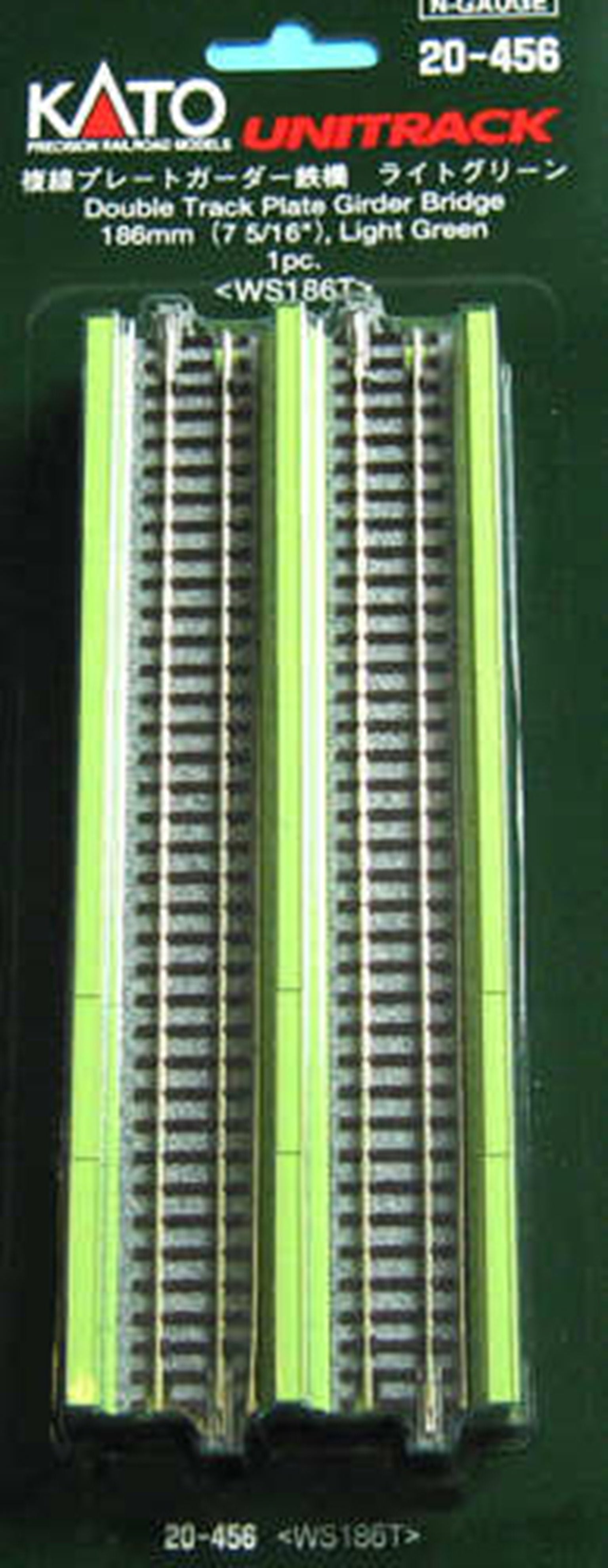 Kato 20-456 Double Track Plate Bridge 186mm Light Green