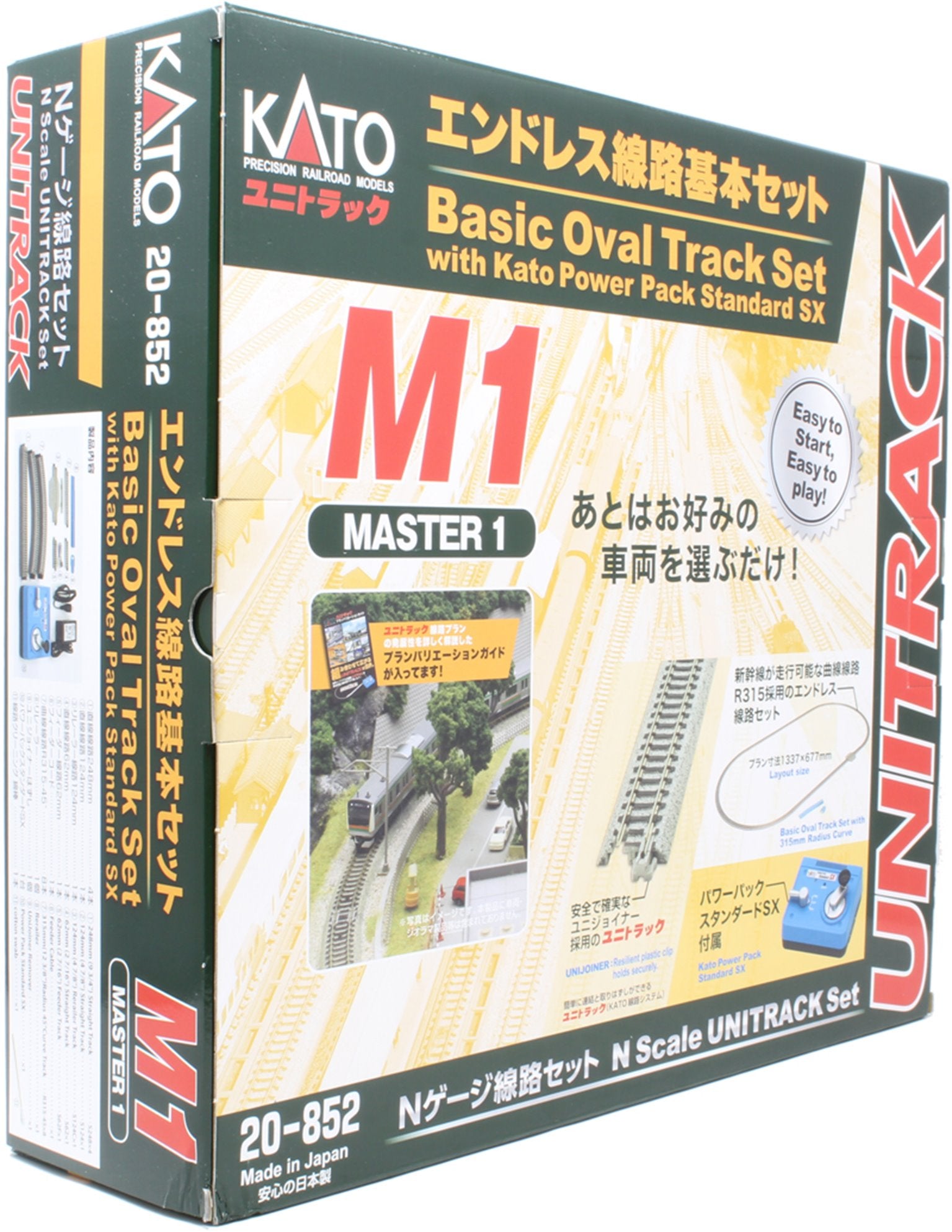 Kato 20-852 Unitrack (BM1) Basic Oval Track Set w/Controller – Rails of ...