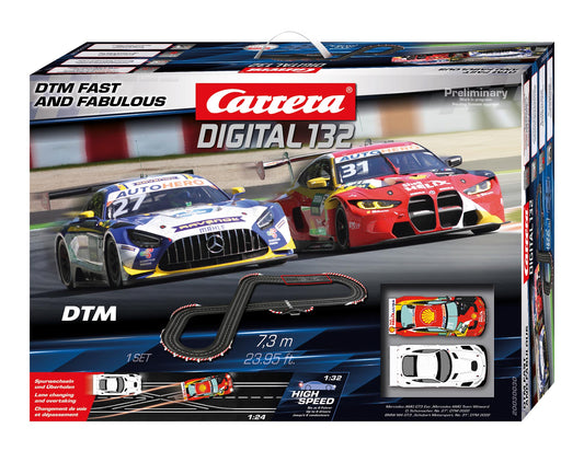 Carrera Digital 123 DTM Fast and Fabulous - 1:32 Slot Racing Set (7.3m)