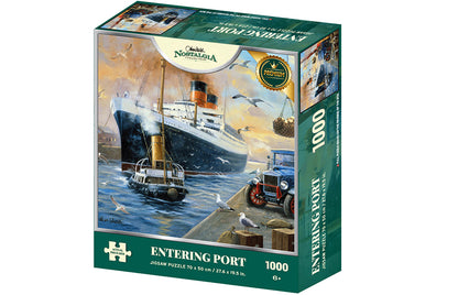 Entering Port Kevin Walsh Nostalgia 1000 Piece Jigsaw Puzzle