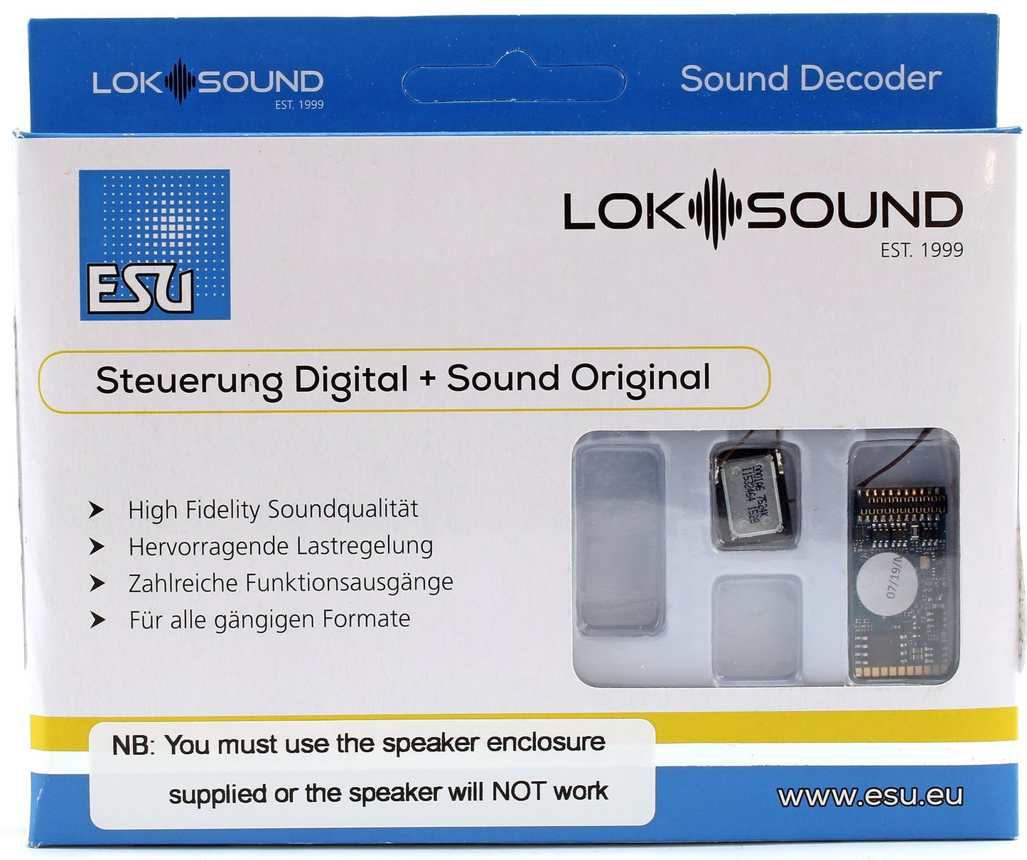 V5.0 STEAM GWR GROUP 1 CLASS DIGITAL SOUND DECODER WITH SPEAKER - 21 PIN