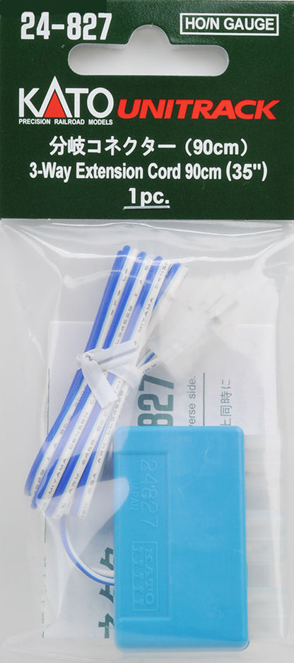 Kato 24-827 3 Way Power Extension Cable 90cm