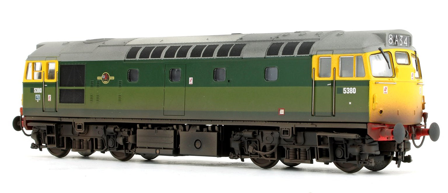 2719 Pre-Owned Class 27 - 5380 BR Two-Tone Green (Full Yellow Ends) Diesel Locomotive - Weathered