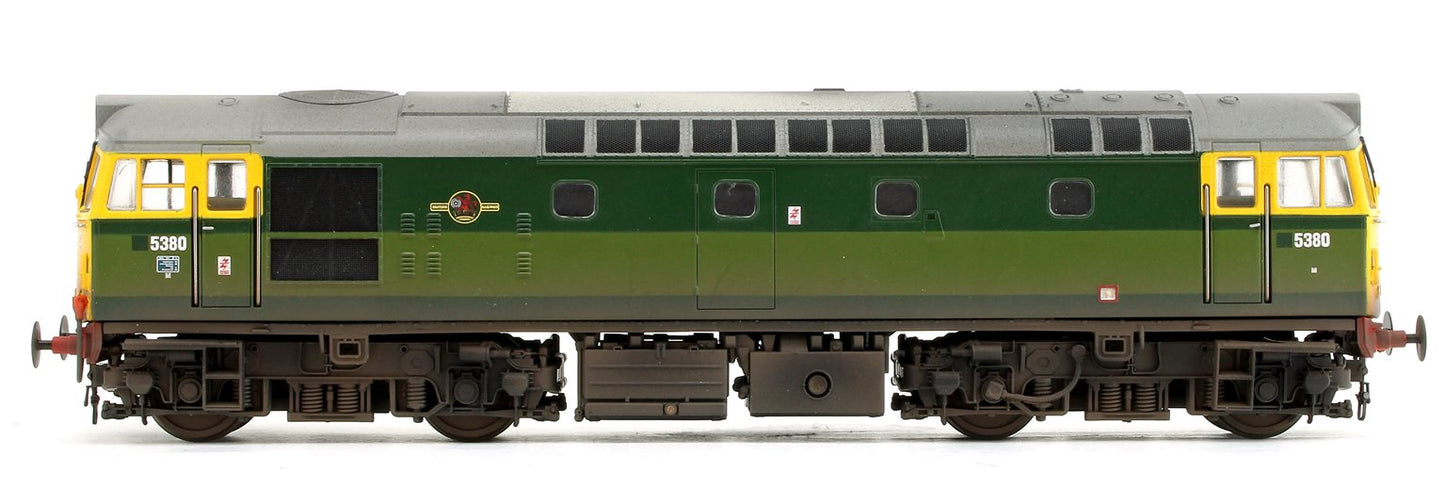 2719 Pre-Owned Class 27 - 5380 BR Two-Tone Green (Full Yellow Ends) Diesel Locomotive - Weathered