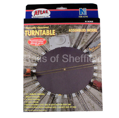 Atlas 2790 N Gauge Manually Operated Turntable, 7.5" diameter