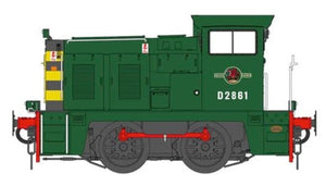 Class 02 D2861 BR Green Wasp stripes with Red Bufferbeam Diesel Locomotive