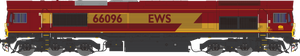 Class 66 66096 EWS Diesel Locomotive - DCC Fitted