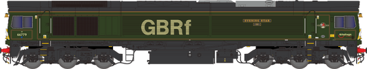 Class 66 66779 "Evening Star" BR Lined Green Diesel Locomotive