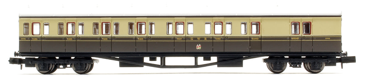 2P-003-012 Pre-Owned B Set Coach Pack GWR Cities Crest Chocolate & Cream 6445 & 6446
