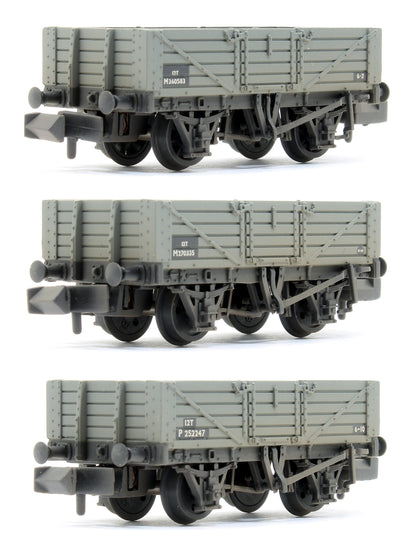 5 Plank 3-Wagon Pack BR Grey (Early) - Weathered