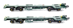 Ecofret FWA Container Flat Twin Set - VTG green (as used by Freightliner)