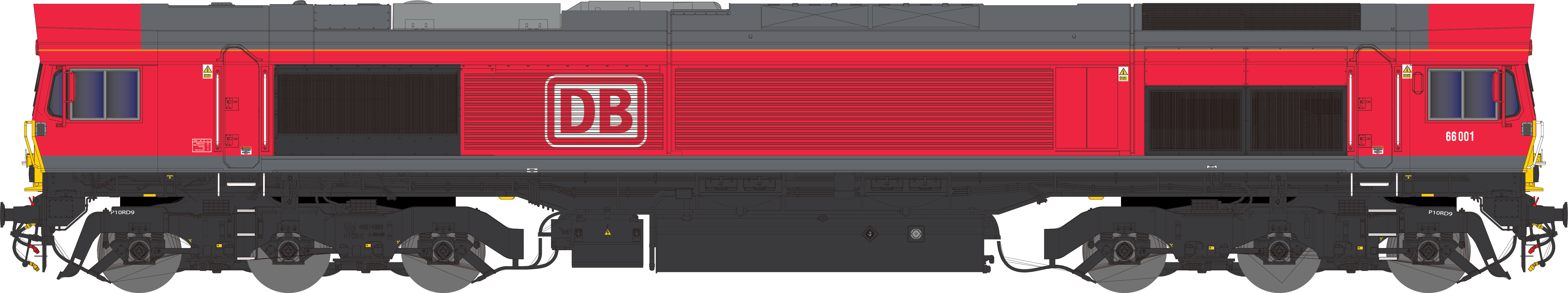 Dapol 2D-066-001D Class 66 66001 DB Red Diesel Locomotive - – Rails