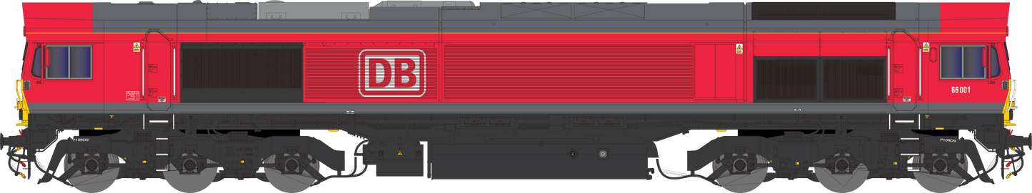 Class 66 66001 DB Red Diesel Locomotive - DCC Fitted