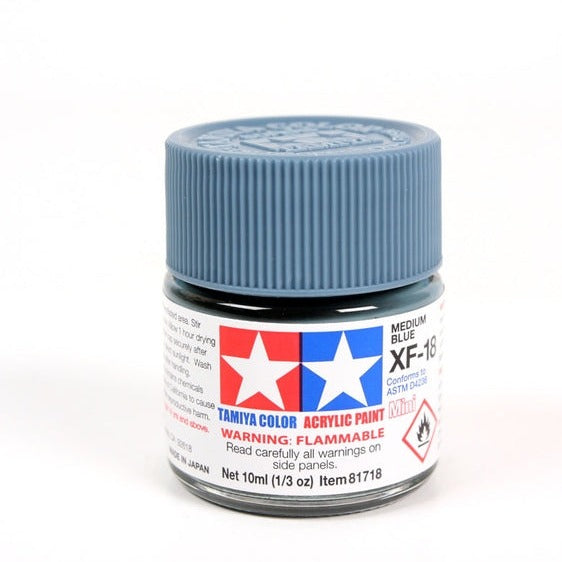 TAMIYA ACRYLIC MINI XF-18 MEDIUM BLUE