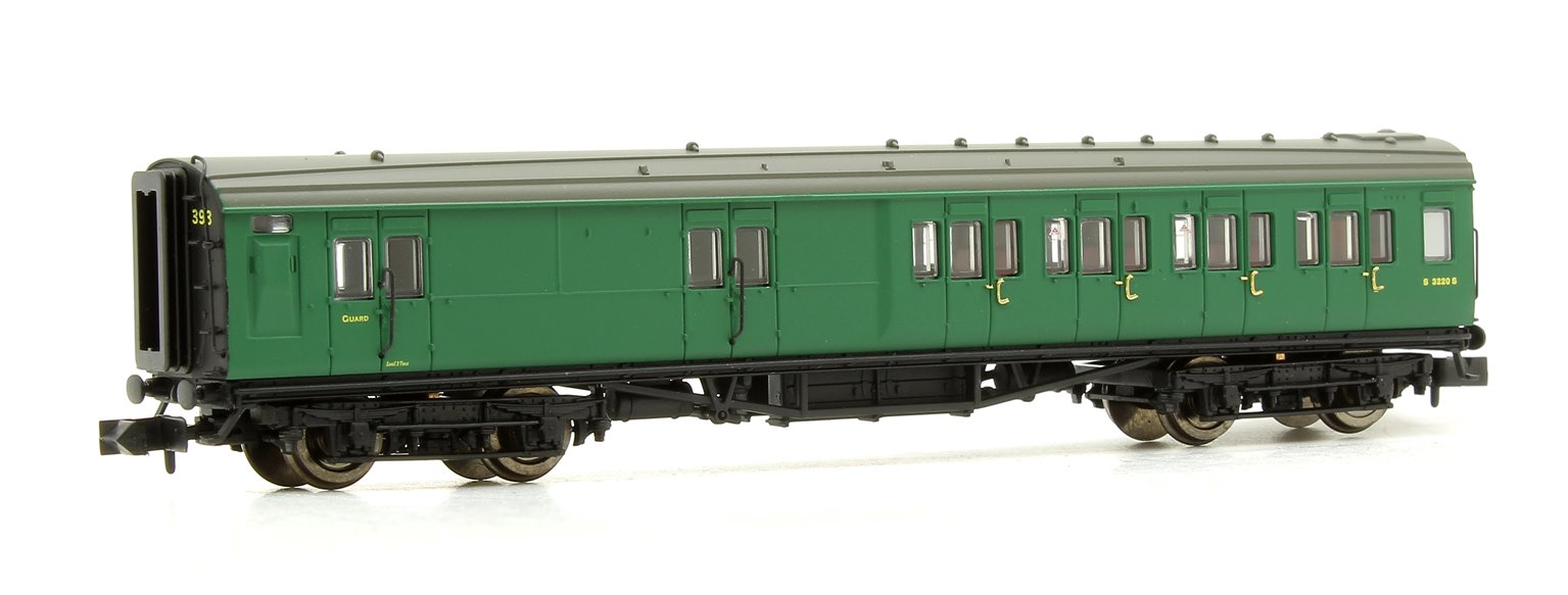 Maunsell Coach BR Brake 3rd Class SR Green 3220