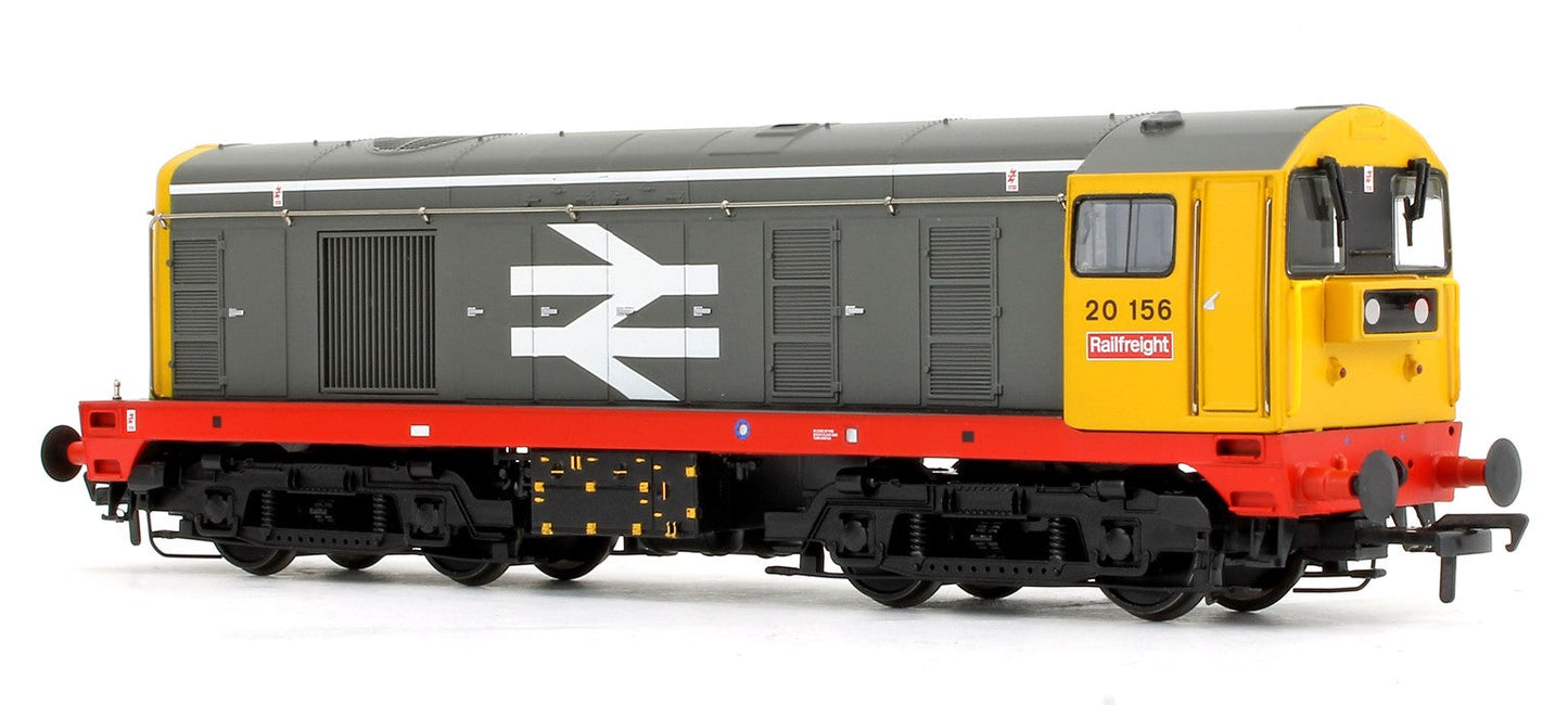 Pre-Owned 32-030DS Class 20 156 BR Railfreight Grey Large Logo (Red Solebar) Diesel Locomotive (DCC Sound Fitted)