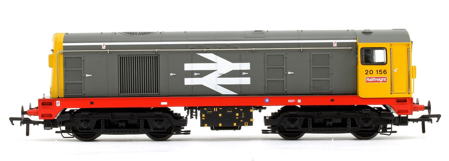 Pre-Owned 32-030DS Class 20 156 BR Railfreight Grey Large Logo (Red Solebar) Diesel Locomotive (DCC Sound Fitted)