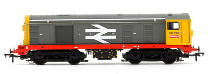 Pre-Owned 32-030DS Class 20 156 BR Railfreight Grey Large Logo (Red Solebar) Diesel Locomotive (DCC Sound Fitted)