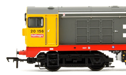 Pre-Owned 32-030DS Class 20 156 BR Railfreight Grey Large Logo (Red Solebar) Diesel Locomotive (DCC Sound Fitted)