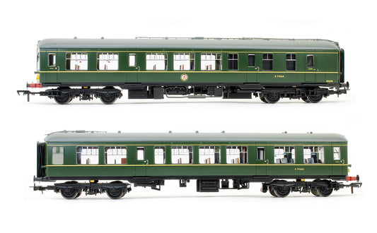 Pre-Owned Derby Lightweight Two Car DMU BR Green With Yellow Warning Panel