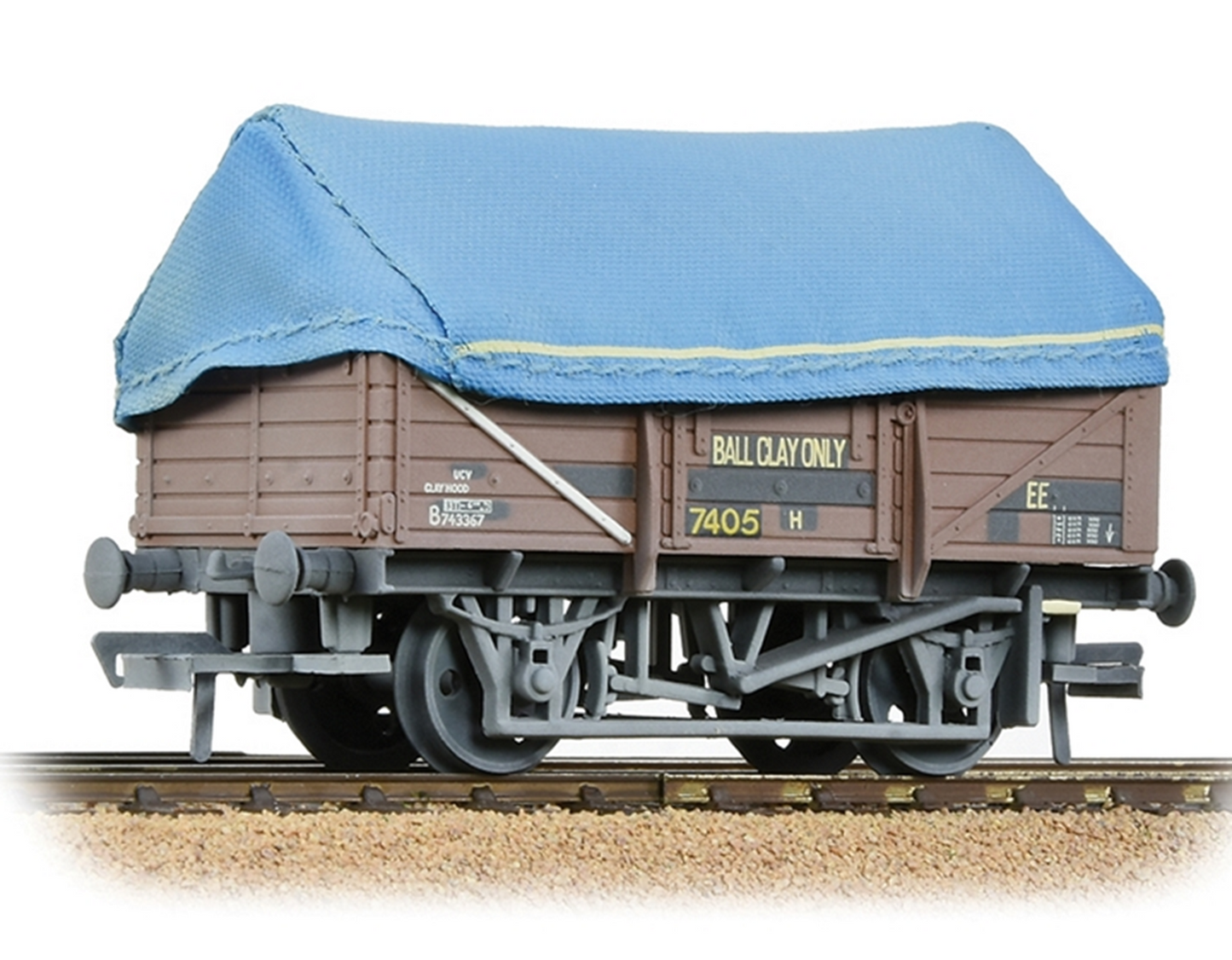 5 Plank China Clay Wagon BR Bauxite (TOPS) With Hood